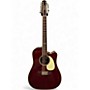 Used Takamine JJ325SRC12 John Jorgenson Signature Trans Red 12 String Acoustic Electric Guitar Trans Red