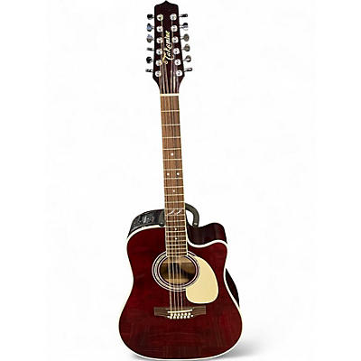 Used Takamine JJ325SRC12 John Jorgenson Signature Wine Red 12 String Acoustic Electric Guitar