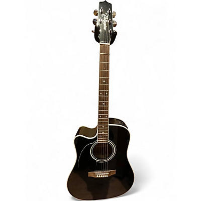 Used Takamine PRO EF341SC Left Handed Black Acoustic Electric Guitar