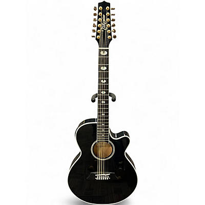 Used Takamine TSP158C-12 Black 12 String Acoustic Electric Guitar