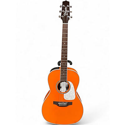 Used Takamine cp3ny orange gloss Acoustic Electric Guitar