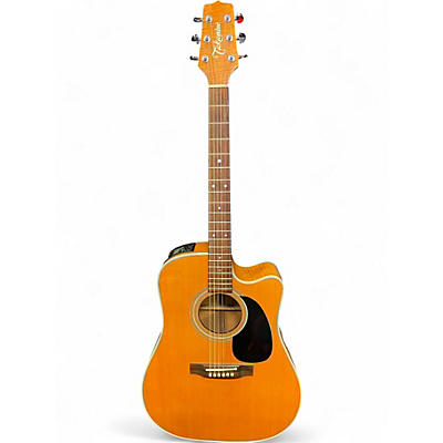 Used Takamine ef350ce Natural Acoustic Electric Guitar