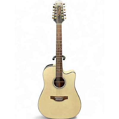 Used Takamine gd35ce12pw Alpine White 12 String Acoustic Electric Guitar