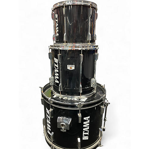 Used Tama 3 Piece rockstar deluxe black Drum Kit black