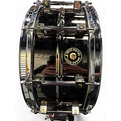 Used Tamburo 14X6.5 Metal Steel Snare Black Nickel Drum