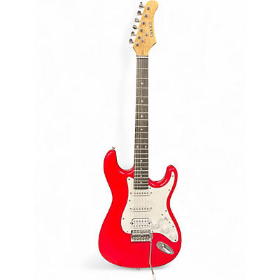 Used Tanara TNR120 Candy Apple Red Solid Body Electric Guitar