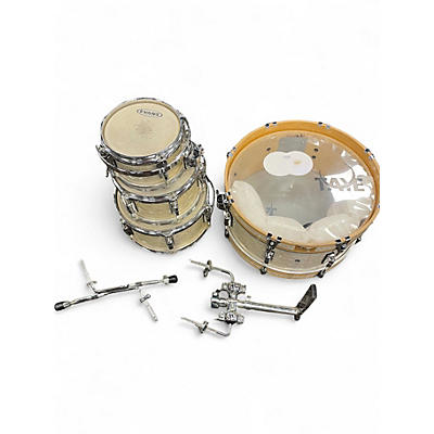 Used Taye Drums 4 Piece GO KIT White Marine Pearl Drum Kit
