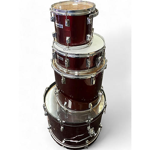Used Taye Drums 4 Piece ROCK PRO Burgundy Drum Kit Burgundy