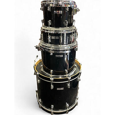 Used Taye Drums 4 Piece Studio Maple 4 Piece Black Drum Kit