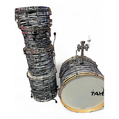 Used Taye Drums 5 Piece TOUR PRO BLACK GREY SWIRL Drum Kit