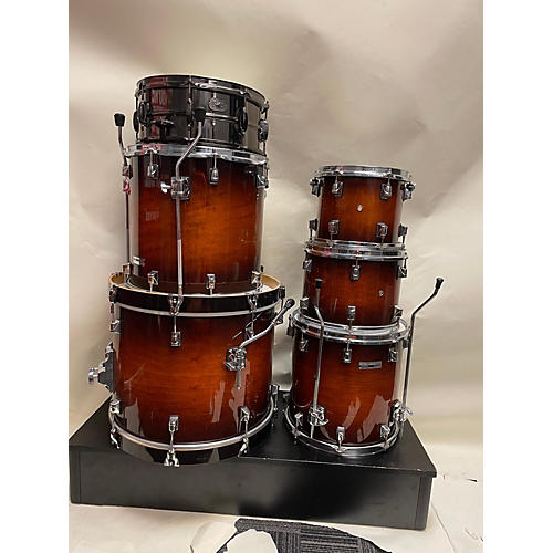 Taye Drums Used Taye Drums 6 piece Studio Maple Sunburst Drum Kit Sunburst