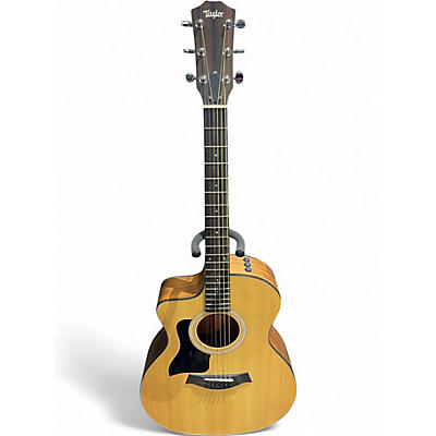 Used Taylor 114CE Left Handed Natural Acoustic Electric Guitar