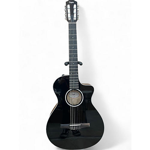 Used Taylor 212ce-N Black Limited Edition Classical Acoustic Electric Guitar Black Limited Edition