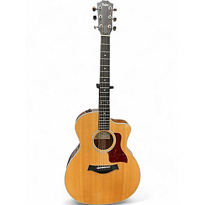 Used Taylor 214 CE QS DLX Natural Acoustic Guitar