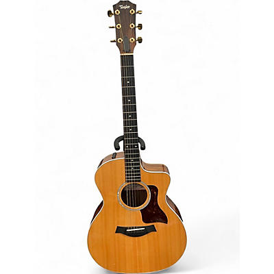 Used Taylor 214 DLX Natural Acoustic Guitar