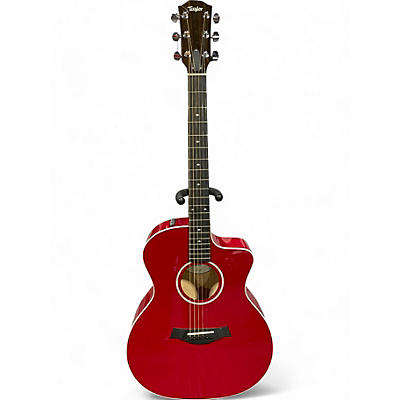 Taylor Used Taylor 214 Red HSC DLX Red Acoustic Electric Guitar