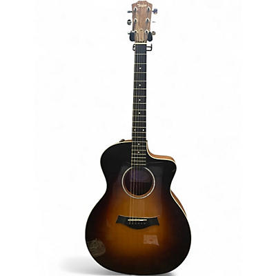 Used Taylor 214CE 3 Tone Sunburst Acoustic Electric Guitar