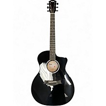 Used Taylor 214CE BLK Plus Grand Auditorium Black Acoustic Electric Guitar