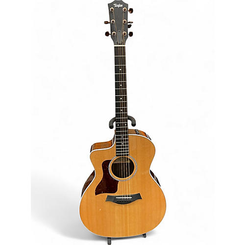 Taylor Used Taylor 214CE DELUXE LEFT HANDED Natural Acoustic Electric Guitar Natural