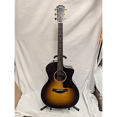 Taylor Used Taylor 214CE Deluxe 2 Tone Sunburst Acoustic Electric Guitar