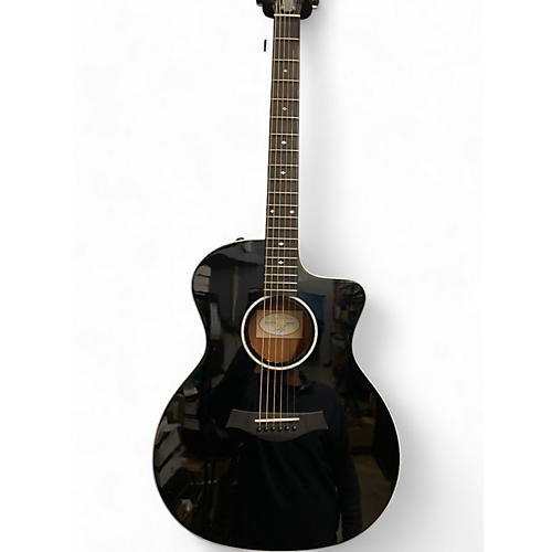 Taylor Used Taylor 214CE Deluxe Black Acoustic Electric Guitar Black