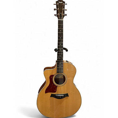 Used Taylor 214CE Deluxe LH Natural Acoustic Electric Guitar Natural