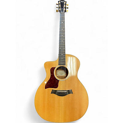 Used Taylor 214CE Deluxe LH natural Acoustic Electric Guitar