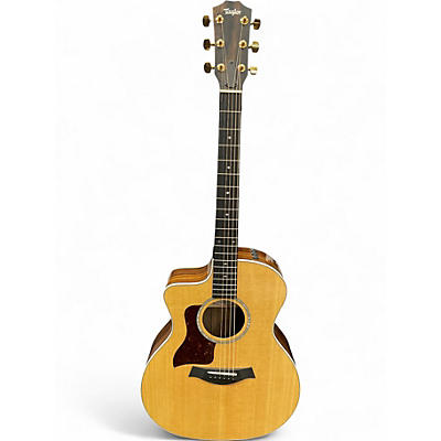 Used Taylor 214CE Deluxe Left Handed Natural Acoustic Electric Guitar
