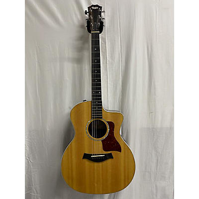 Taylor Used Taylor 214CE Deluxe Natural Acoustic Electric Guitar