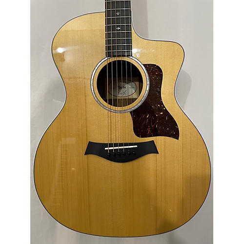 Taylor Used Taylor 214CE Deluxe Natural Acoustic Electric Guitar Natural