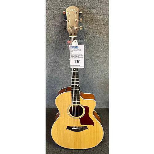 Taylor Used Taylor 214CE Deluxe Natural Acoustic Electric Guitar Natural