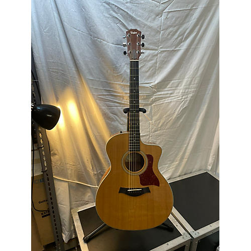 Taylor Used Taylor 214CE Deluxe Natural Acoustic Electric Guitar Natural