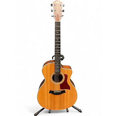 Taylor Used Taylor 214CE Deluxe Natural Acoustic Electric Guitar