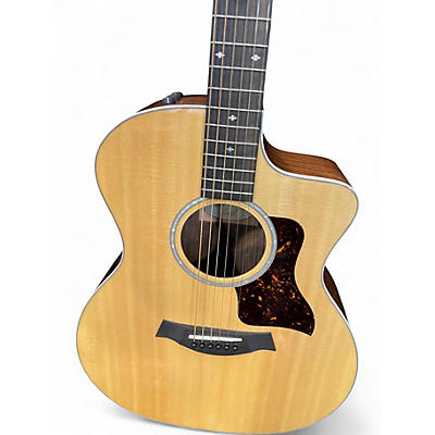 Used Taylor 214CE Deluxe Natural Acoustic Electric Guitar