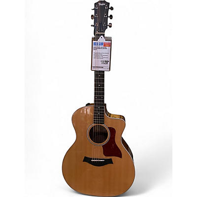 Used Taylor 214CE Deluxe Natural Acoustic Electric Guitar