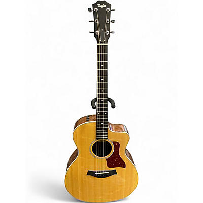 Used Taylor 214CE Deluxe Natural Acoustic Electric Guitar