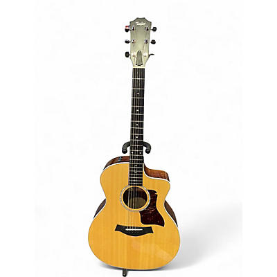 Used Taylor 214CE Deluxe Natural Acoustic Electric Guitar