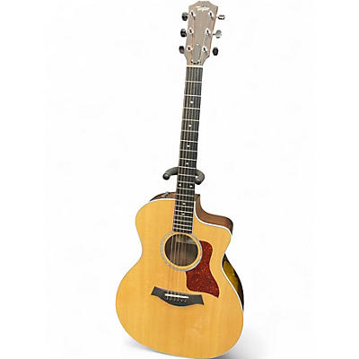 Used Taylor 214CE Deluxe Natural Acoustic Electric Guitar