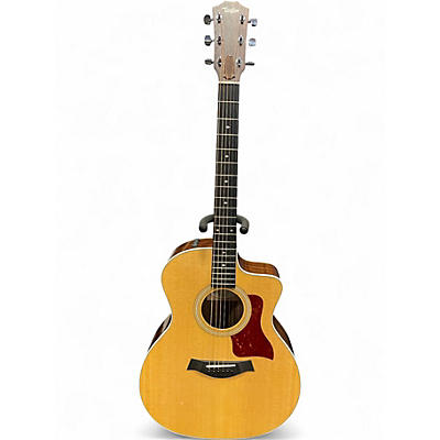 Used Taylor 214CE Deluxe Natural Acoustic Electric Guitar