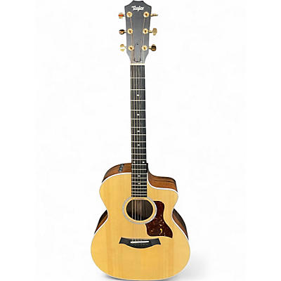 Used Taylor 214CE Deluxe Natural Acoustic Electric Guitar