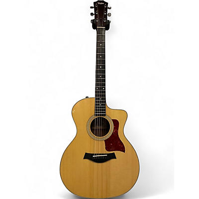 Used Taylor 214CE Deluxe Natural Acoustic Electric Guitar