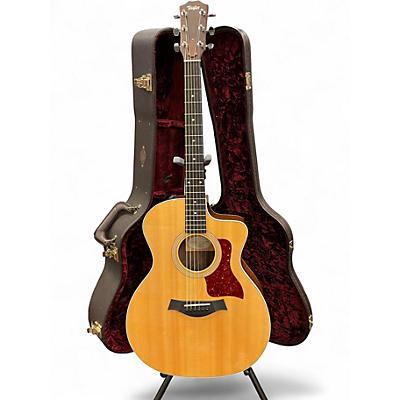 Used Taylor 214CE Deluxe Natural Acoustic Electric Guitar