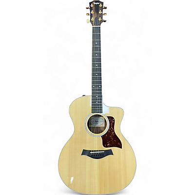 Used Taylor 214CE Deluxe Natural Acoustic Electric Guitar