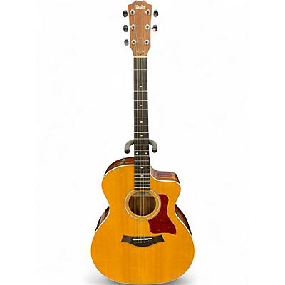 Used Taylor 214CE Deluxe Natural Acoustic Electric Guitar