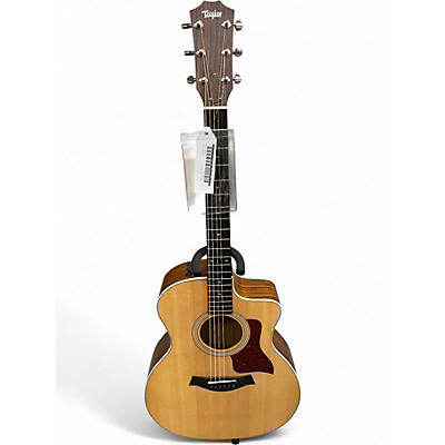 Used Taylor 214CE Deluxe Natural Acoustic Electric Guitar