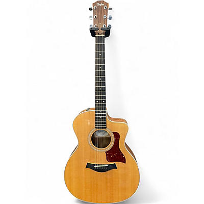 Used Taylor 214CE Deluxe Natural Acoustic Electric Guitar