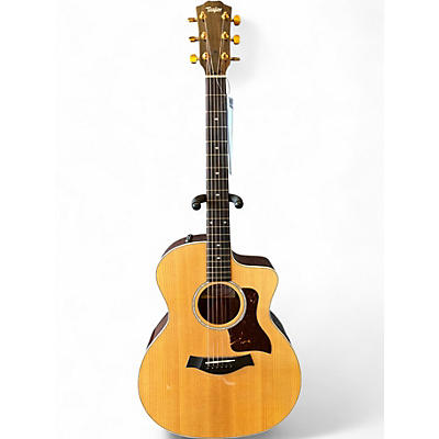 Used Taylor 214CE Deluxe Natural Acoustic Electric Guitar