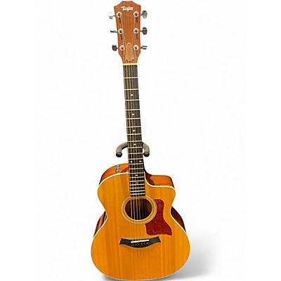 Used Taylor 214CE Deluxe Natural Acoustic Electric Guitar