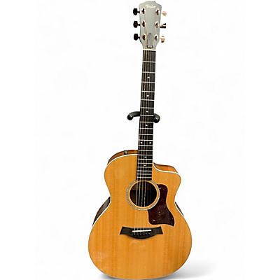 Used Taylor 214CE Deluxe Natural Acoustic Electric Guitar