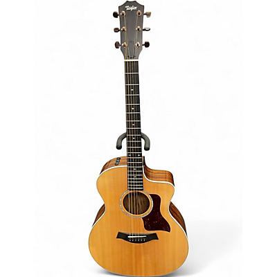 Used Taylor 214CE Deluxe Natural Acoustic Electric Guitar